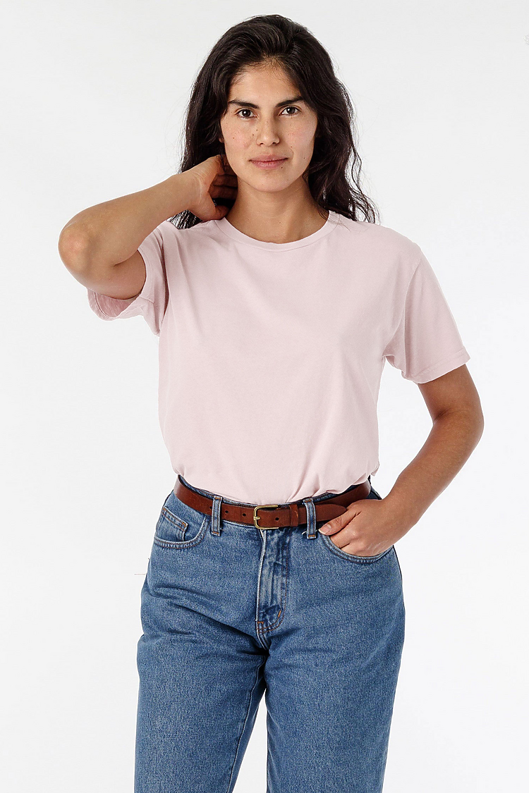 Garment Dyed S/S Boyfriend Tee LIGHT PINK