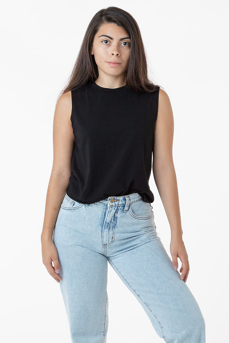 Garment Dye Muscle Tank Black