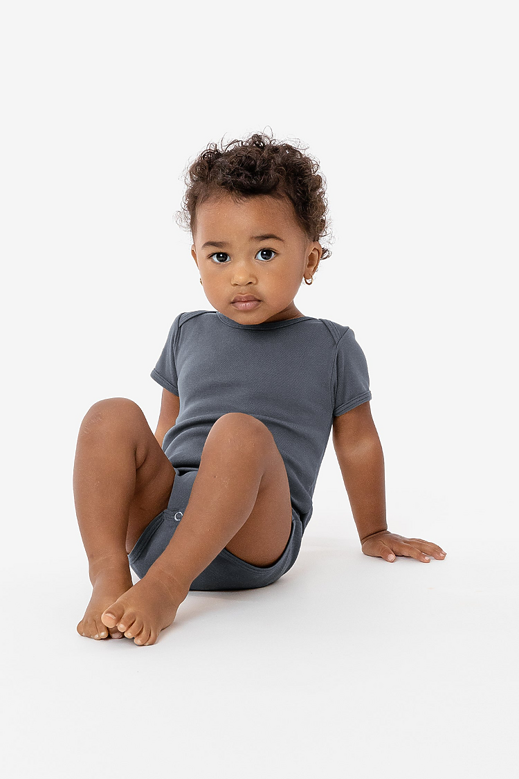 Baby Rib Infant S/S One Piece ASPHALT