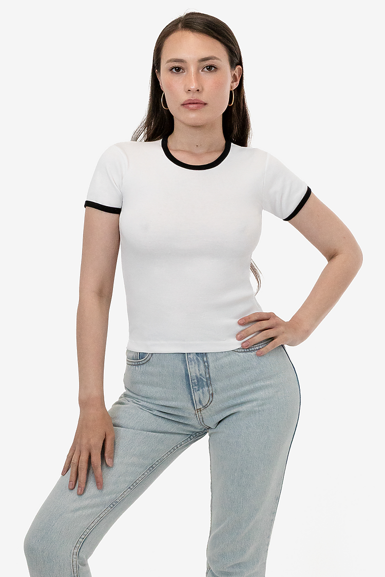 Original Baby Rib Tee WHITE/BLACK
