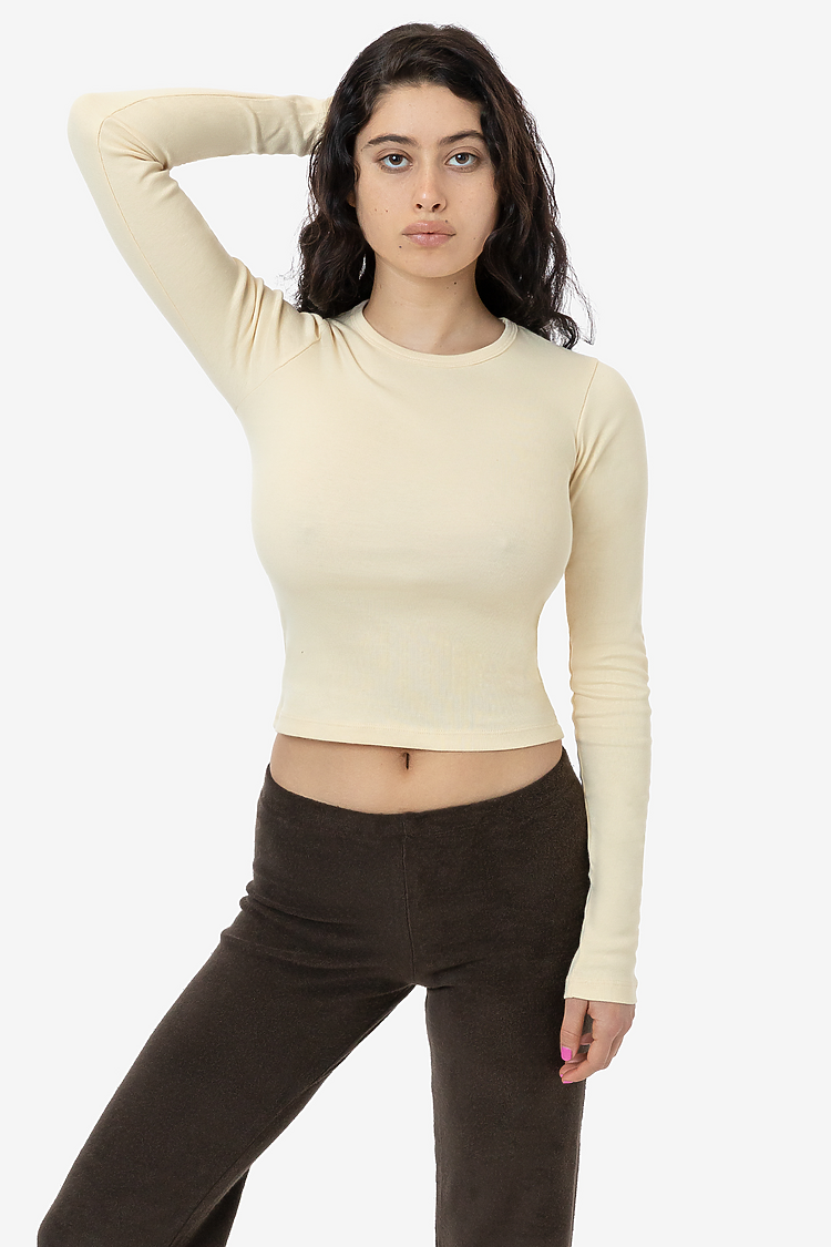 Baby Rib Long Sleeve Crewneck CREME