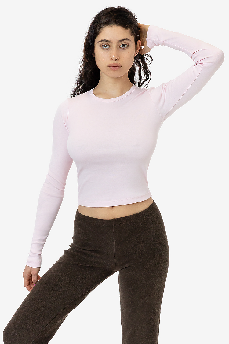 Baby Rib Long Sleeve Crewneck LIGHT PINK