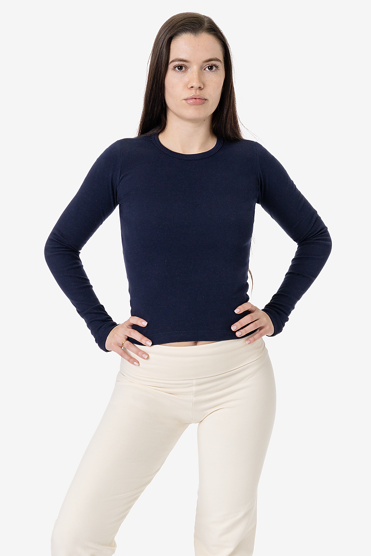 Baby Rib Long Sleeve Crewneck NAVY