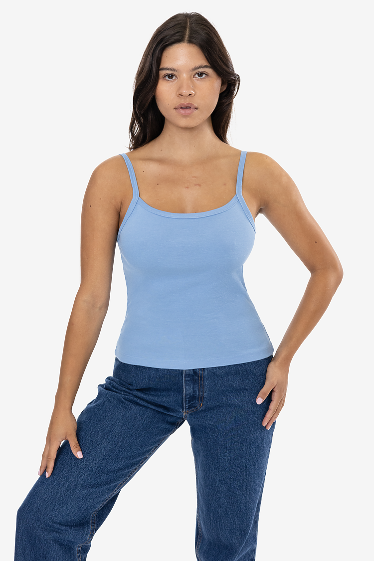 Baby Rib Spaghetti Tank BABY BLUE