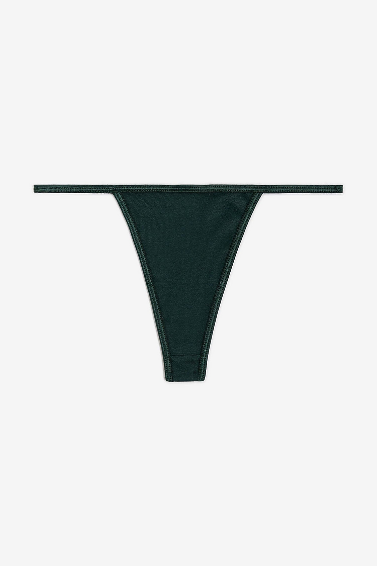 Baby Rib Thong FOREST GREEN