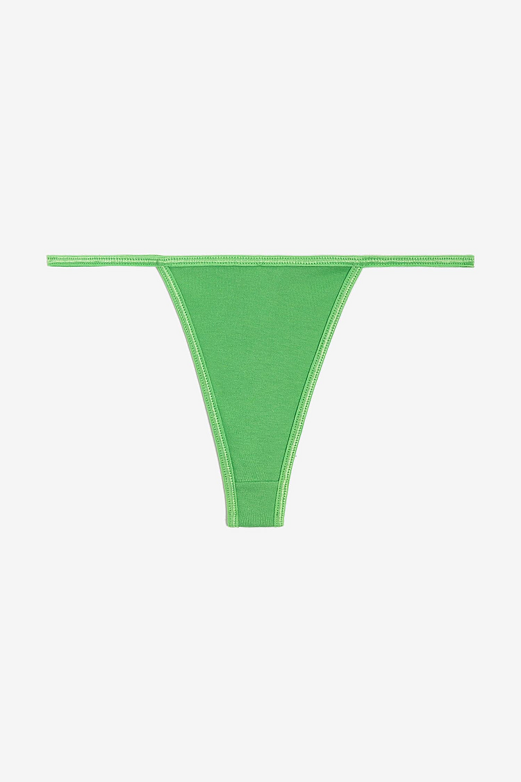 Baby Rib Thong Grass Green