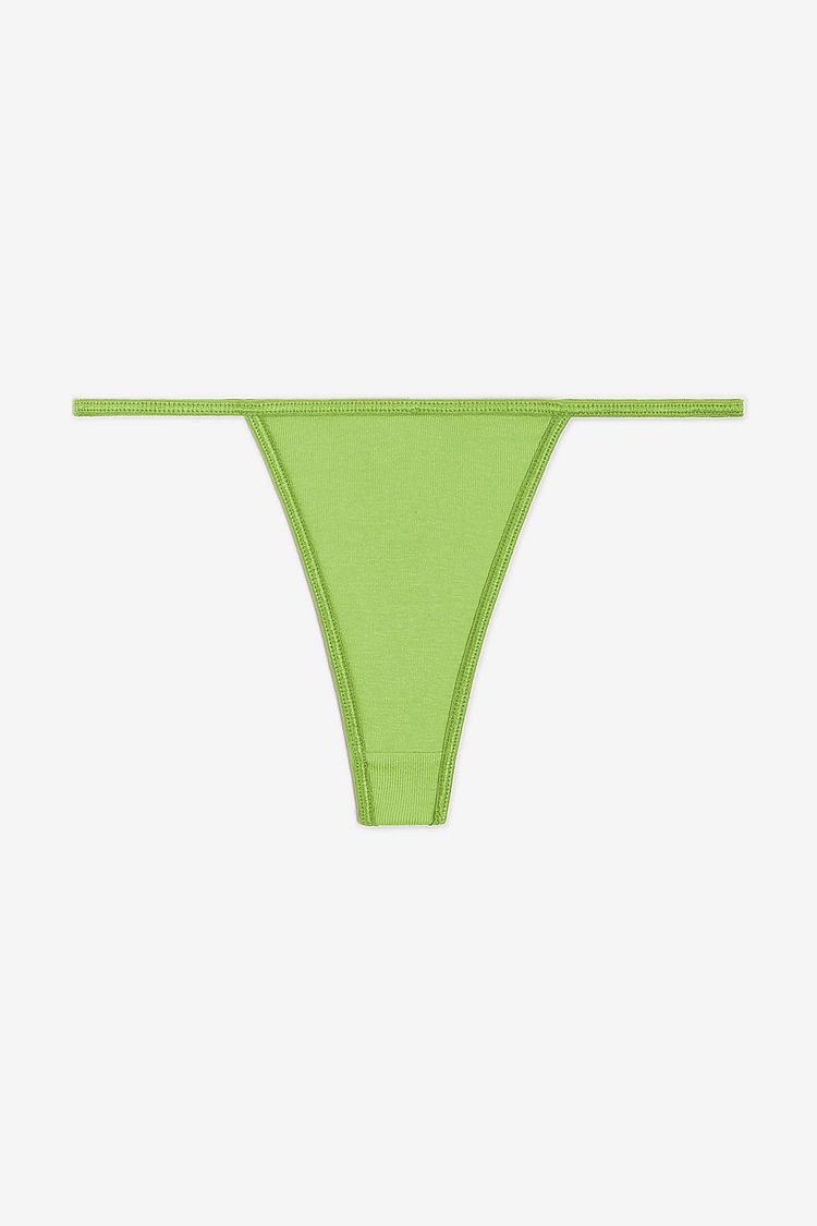 Baby Rib Thong LIGHT GREEN