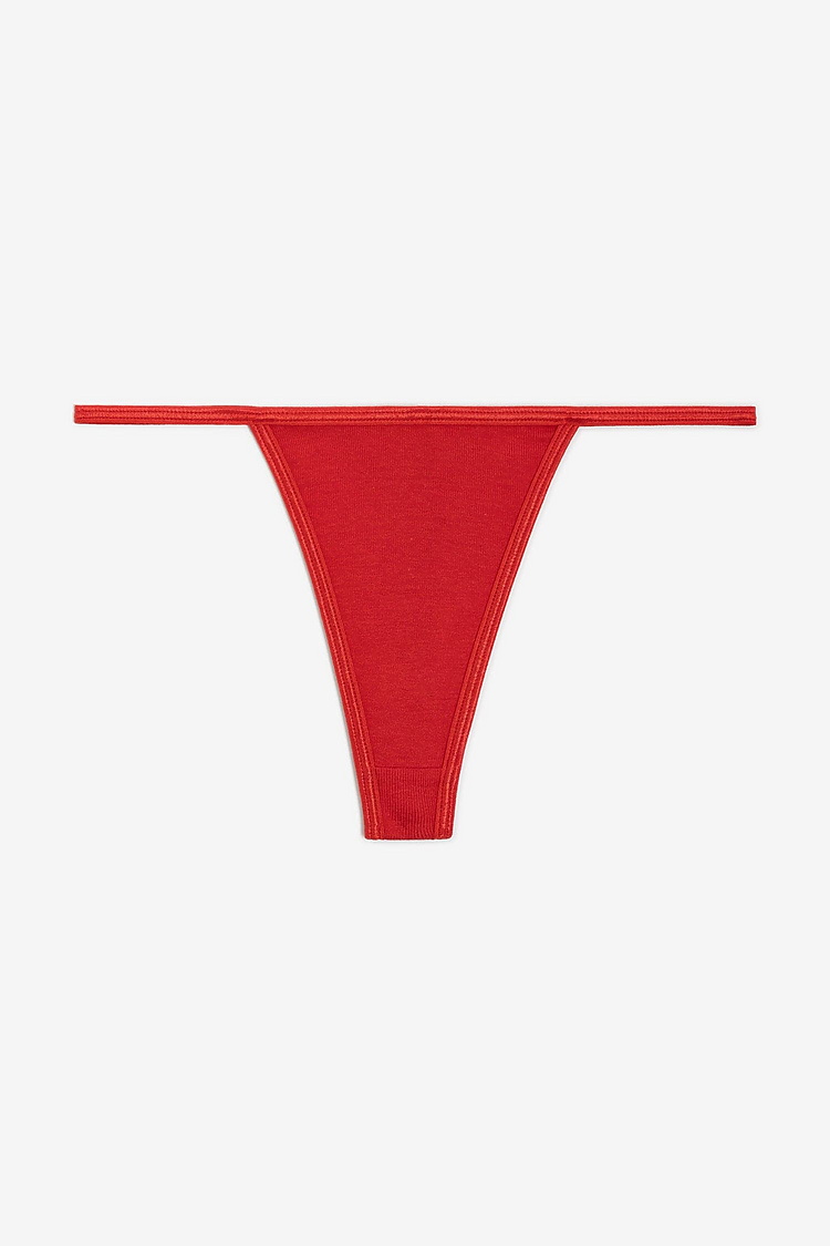 Baby Rib Thong RED
