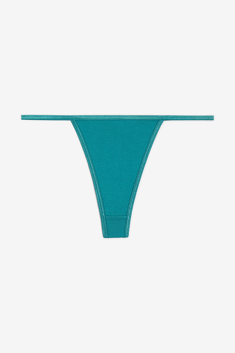 Baby Rib Thong TEAL