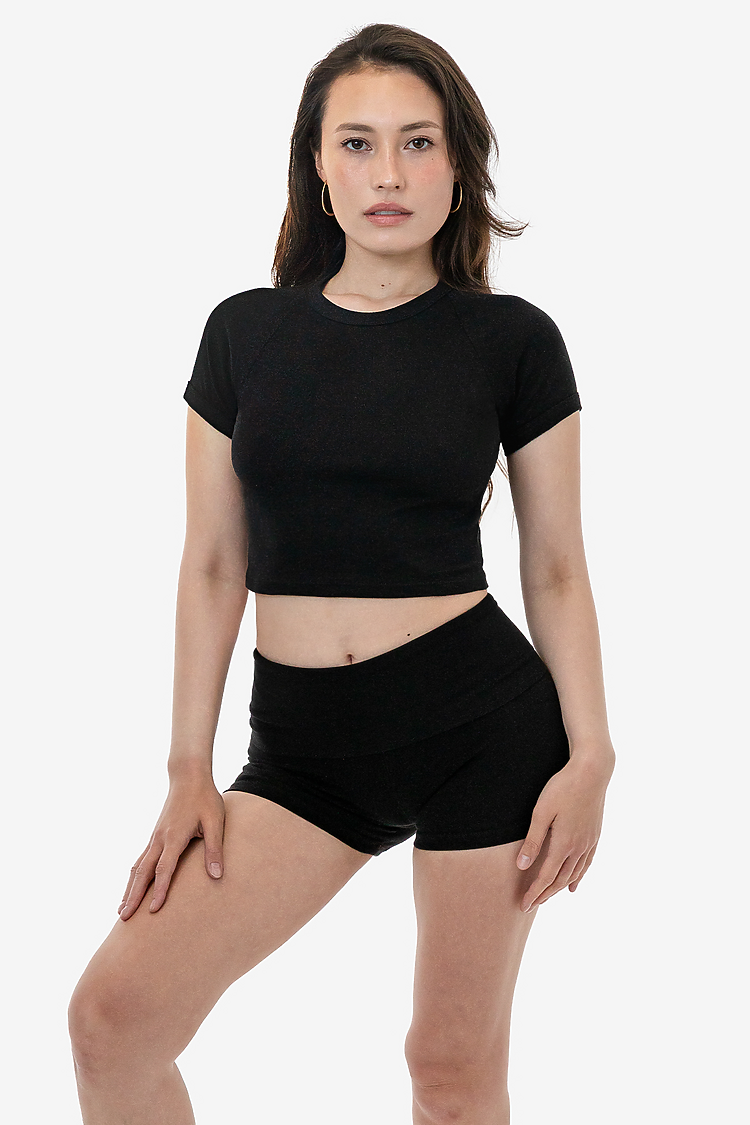 Baby Rib Short Sleeve Raglan Black/Black