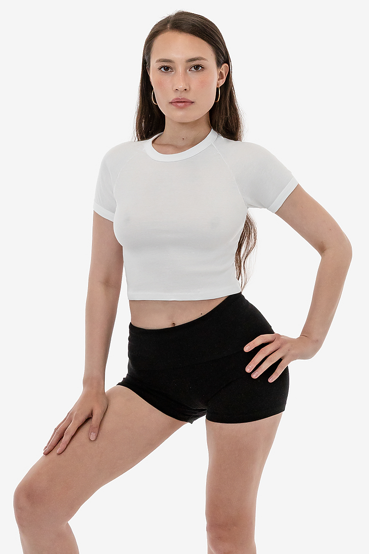 Baby Rib Short Sleeve Raglan White/White