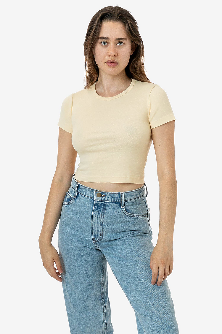 Baby Rib Mid-Length Crewneck CREME
