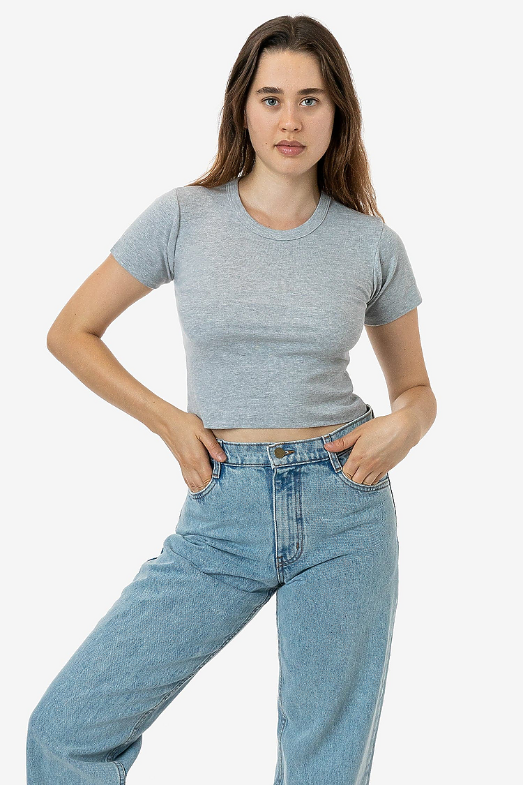 Baby Rib Mid-Length Crewneck HEATHER GREY