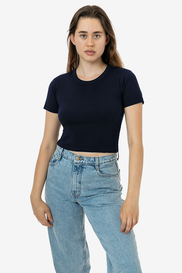 Baby Rib Mid-Length Crewneck NAVY