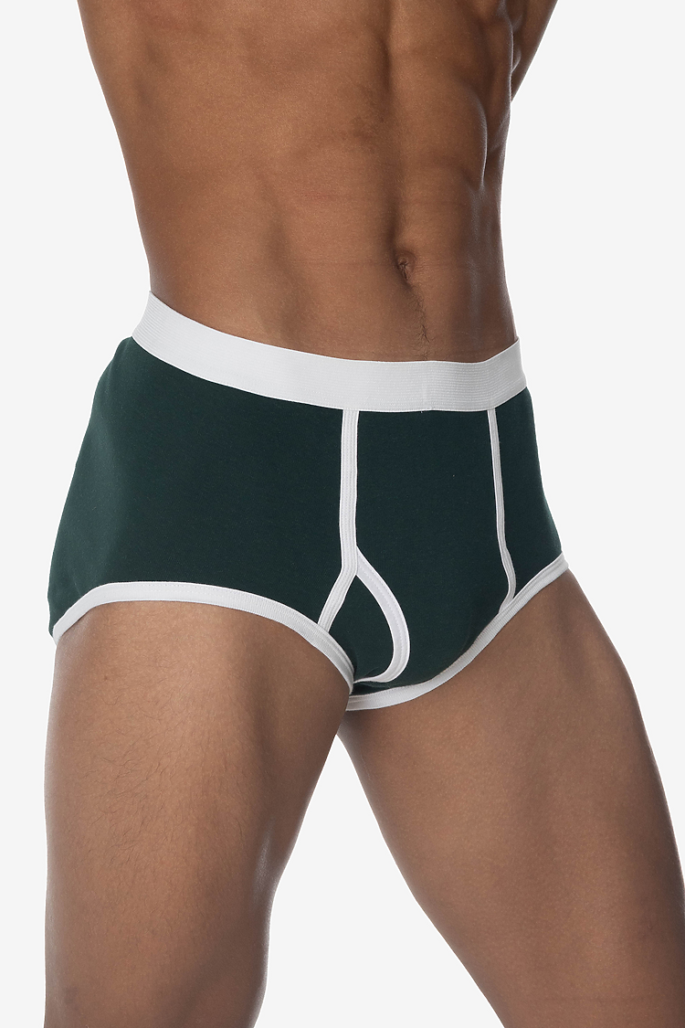 Baby Rib Brief Forest/White