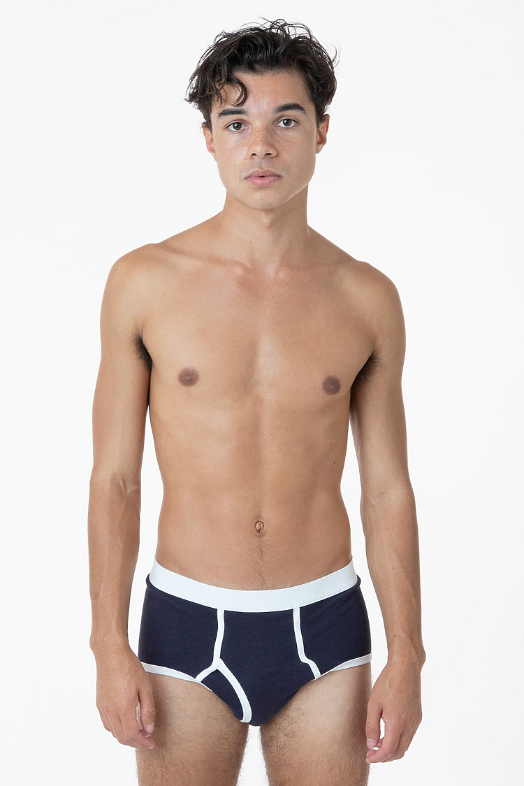 Baby Rib Brief Navy/White