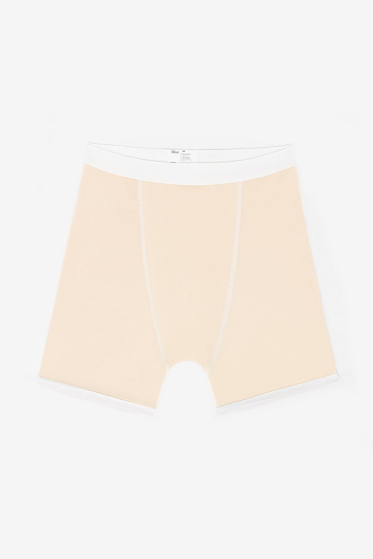 Baby Rib Boxer Brief Creme/White