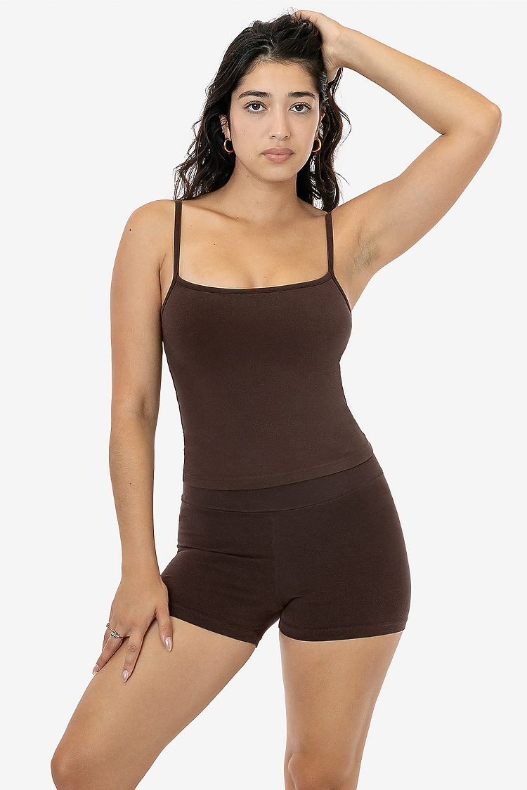 Garment Dye Spaghetti Camisole CHOCOLATE
