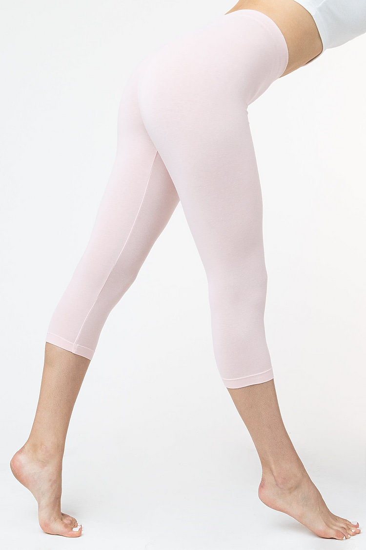 Cotton Spandex GD Crop Leg SEASHELL PINK