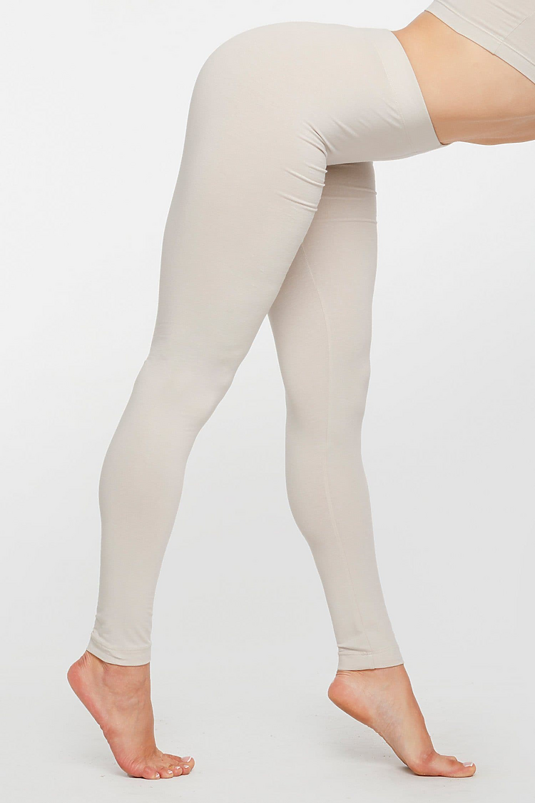 Cotton Spandex Jersey Legging CEMENT