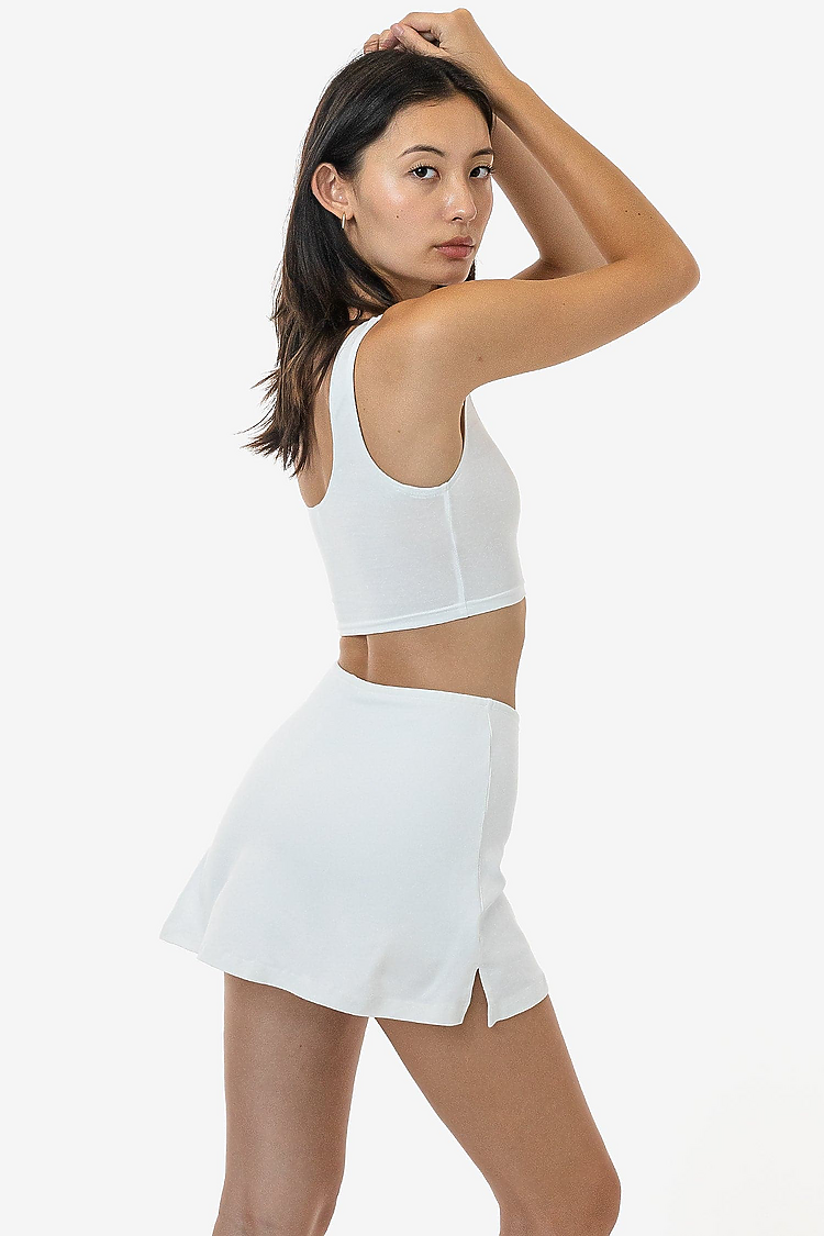 Garment Dye Cheer Skort White