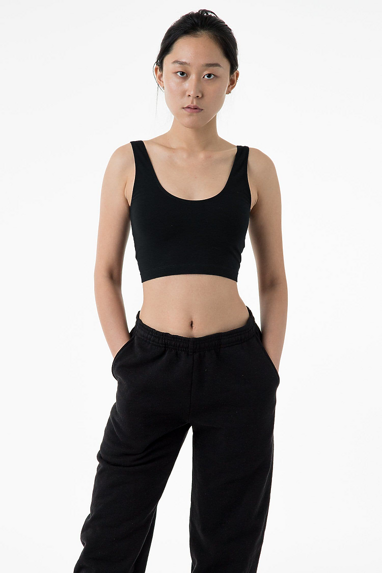 Ctn Spndx TankCrop Top Black