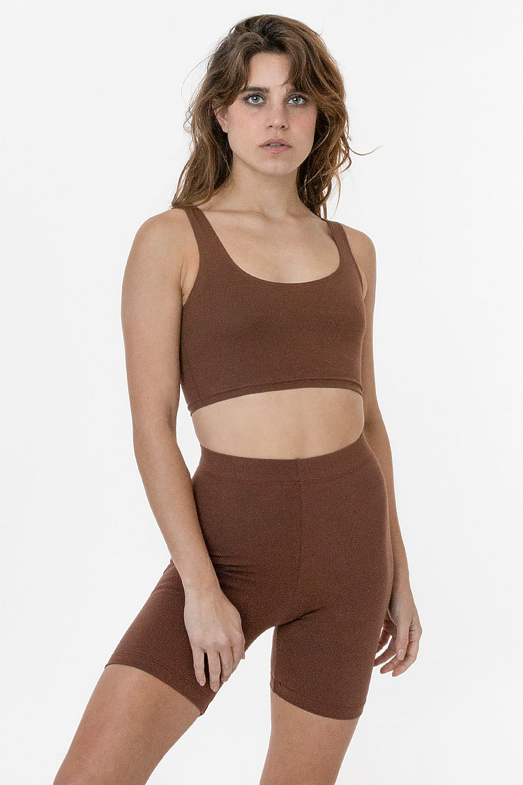 Ctn Spndx TankCrop Top Cinnamon