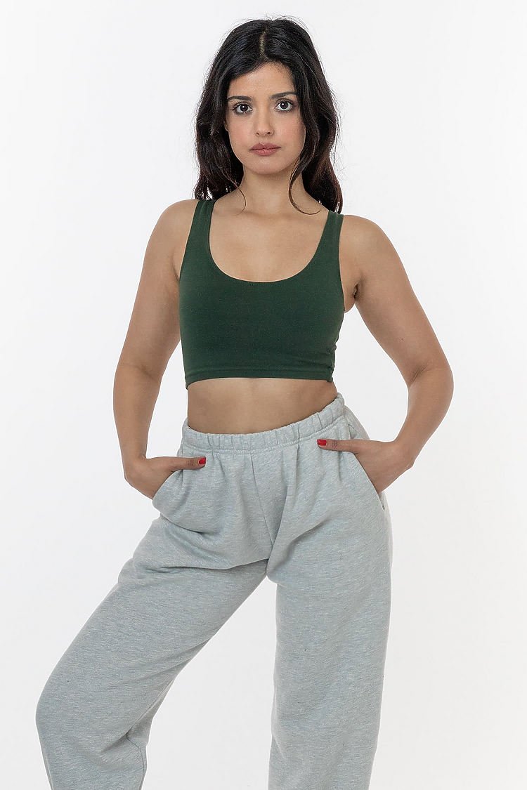 Ctn Spndx Tank Crop Top IVY