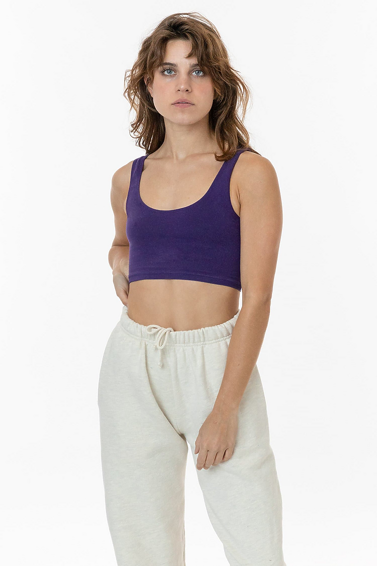 Ctn Spndx Tank Crop Top PURPLE