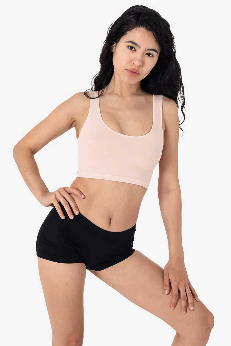 Ctn Spndx Tank Crop Top SEASHELL PINK