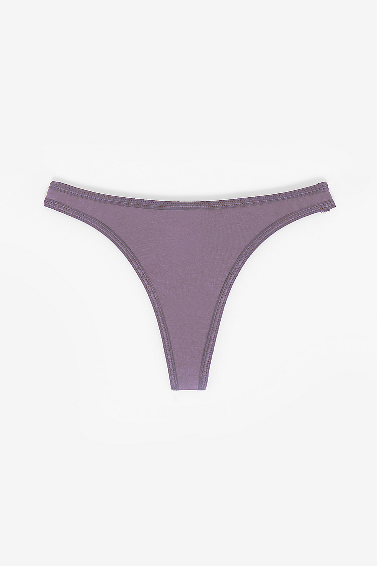 Ctn Spandex Thong Panty AMETHYST