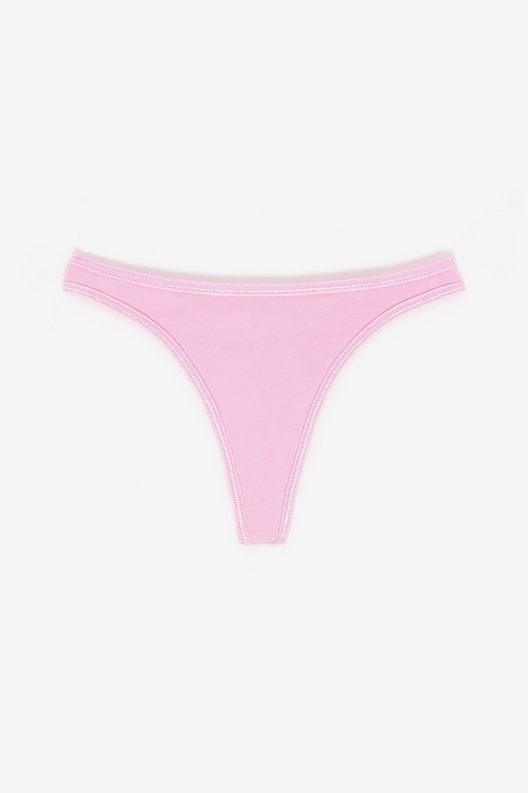Ctn Spandex Thong Panty Candy Pink