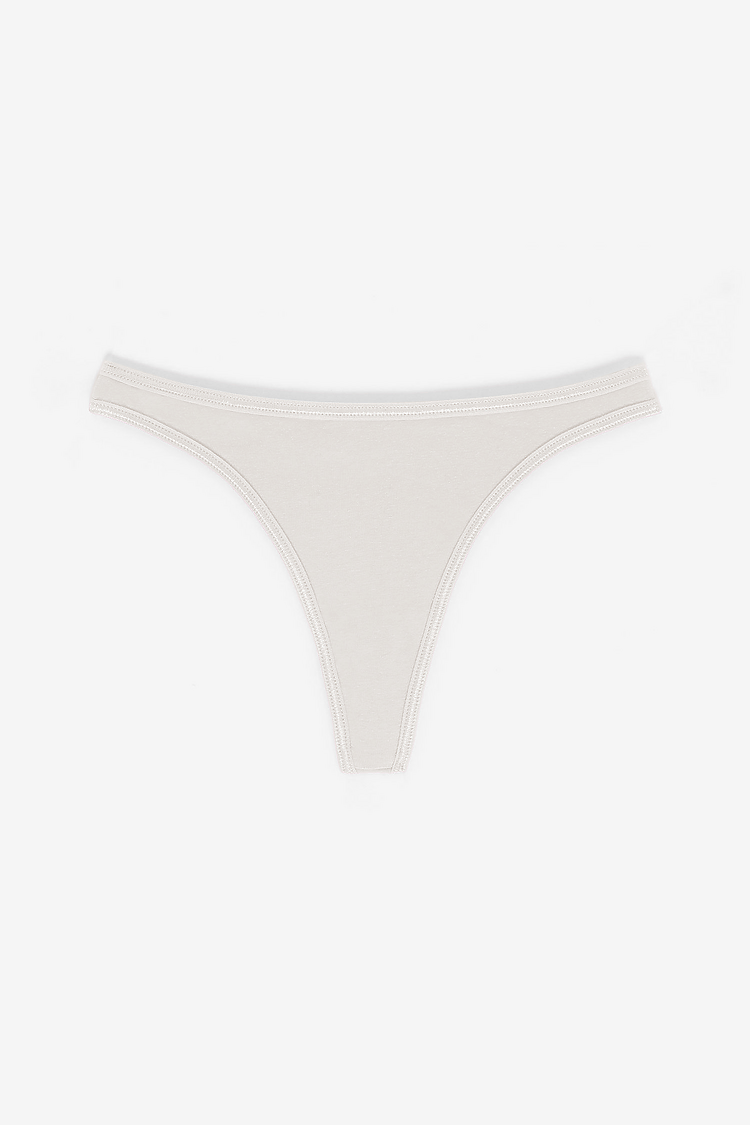 Ctn Spandex Thong Panty CEMENT