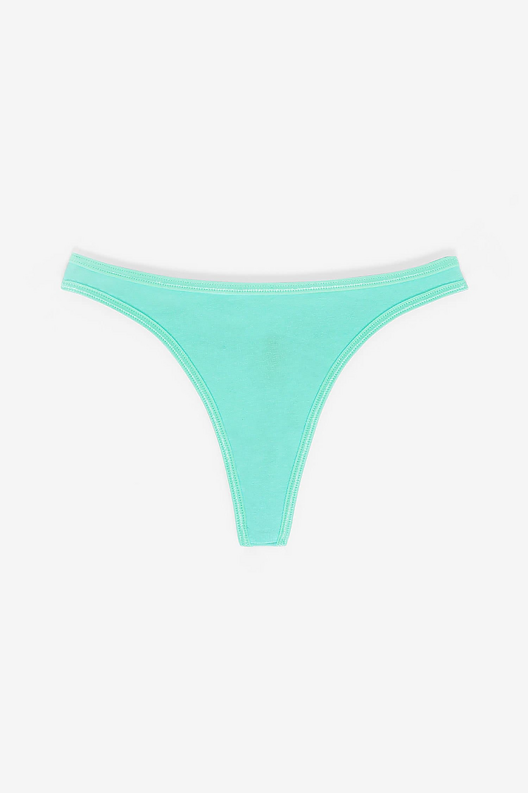 Ctn Spandex Thong Panty MINT