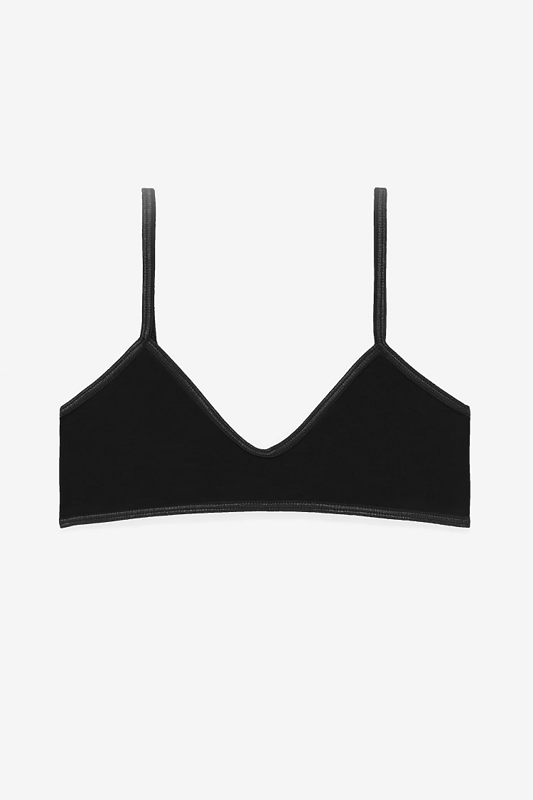 Cnt Spndx Spaghetti Bralette Black
