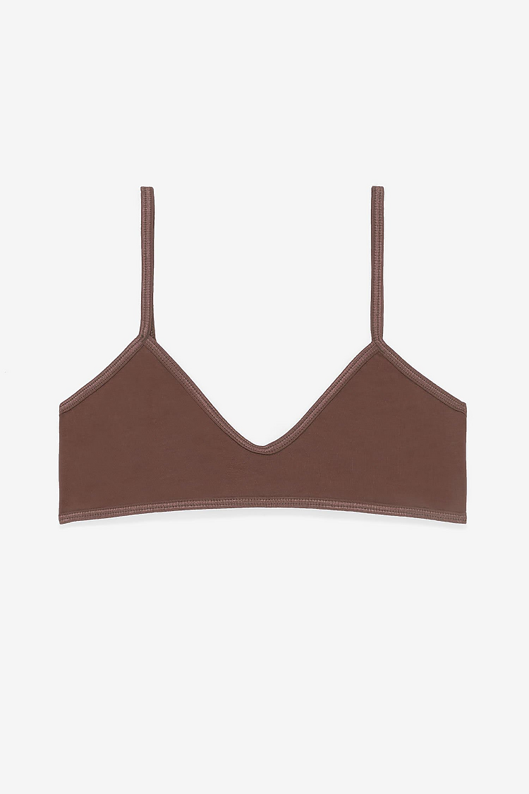 Cnt Spndx Spaghetti Bralette Cinnamon