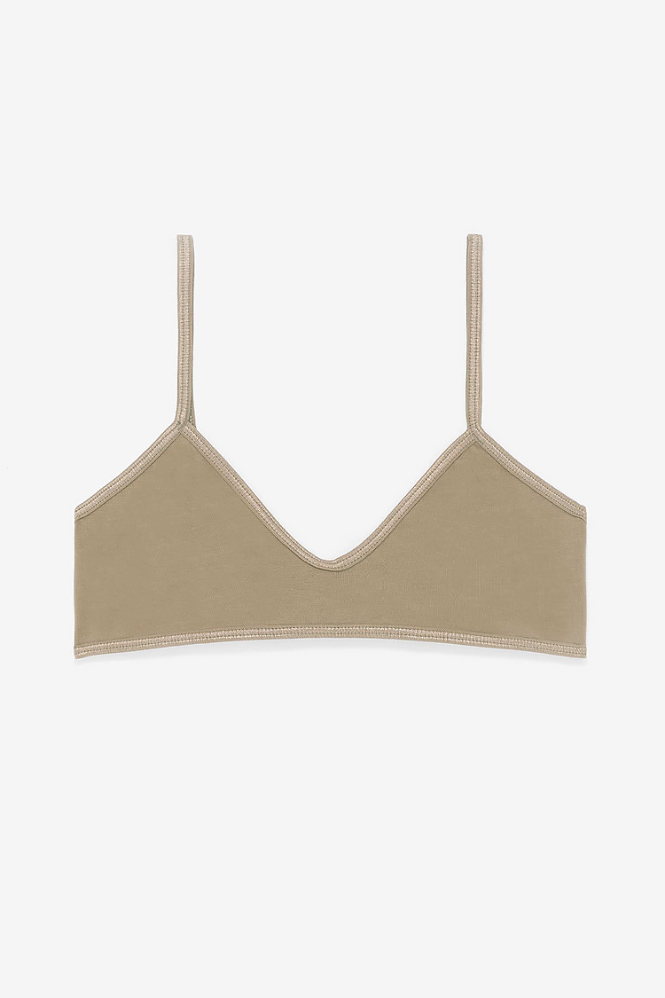 Cnt Spndx Spaghetti Bralette Hazelnut
