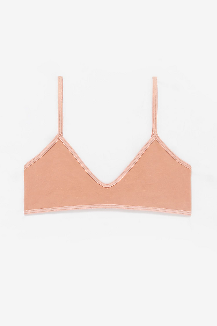 Cnt Spndx Spaghetti Bralette Peach Beach