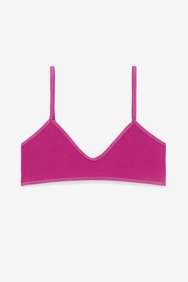 Cnt Spndx Spaghetti Bralette Red Violet