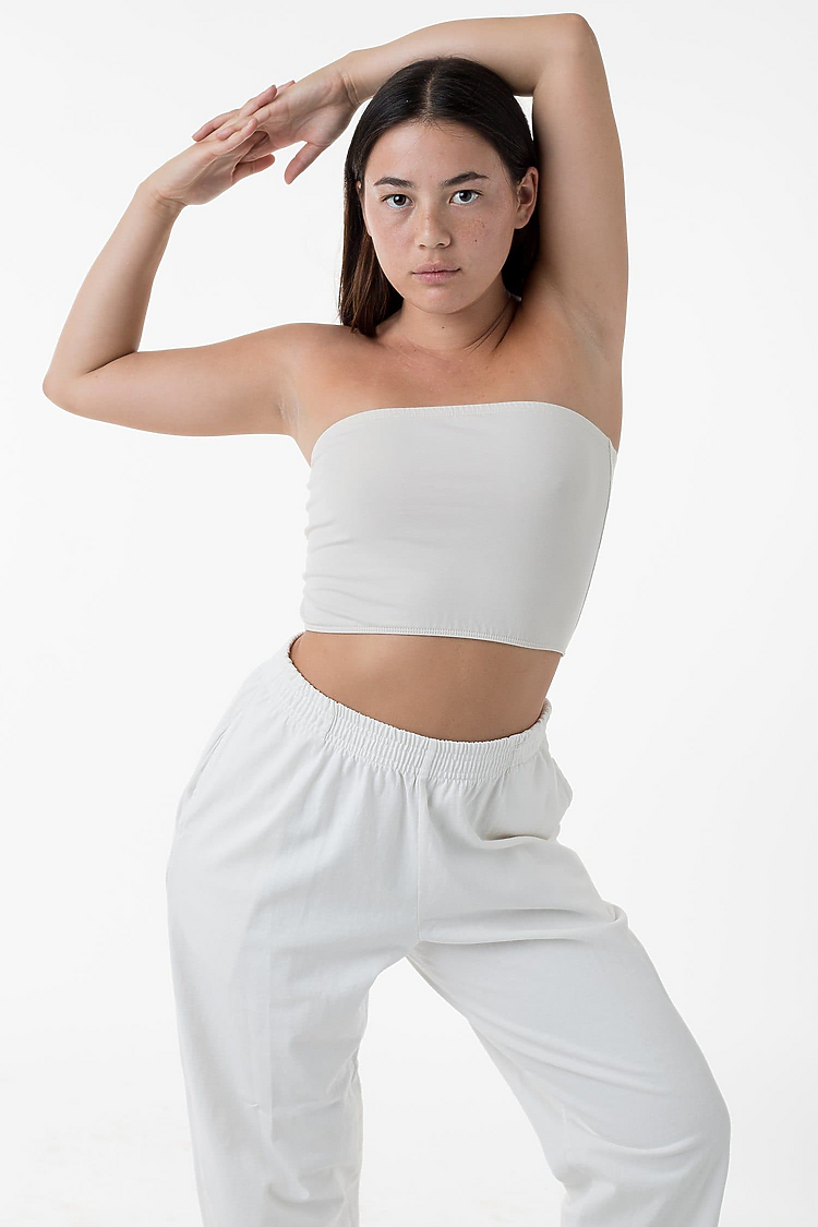 Cnt Spndx Tube Crop Top CEMENT