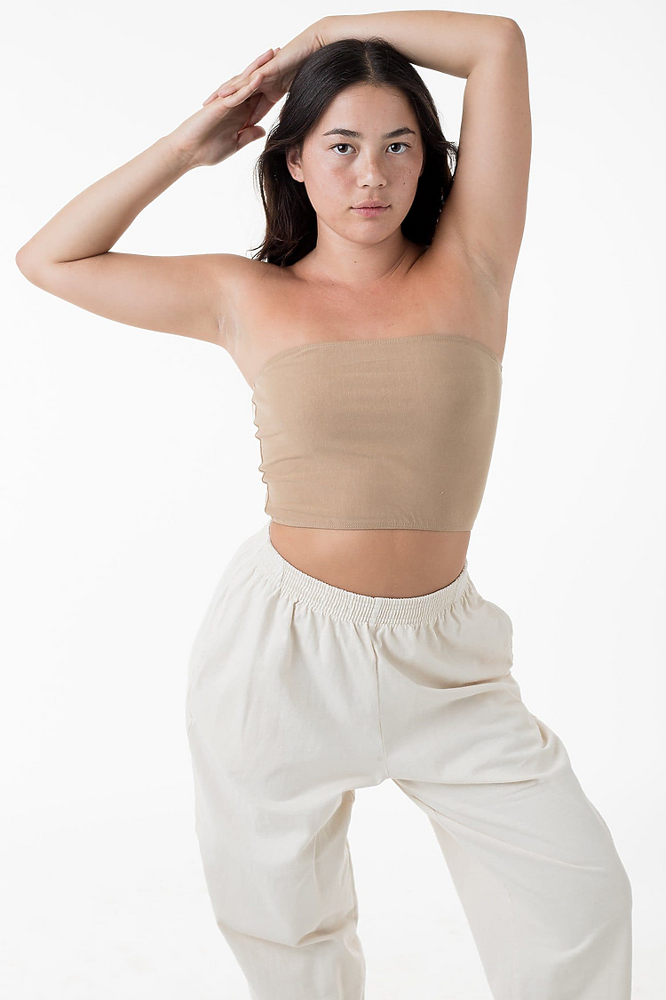Cnt Spndx Tube Crop Top HAZEL NUT