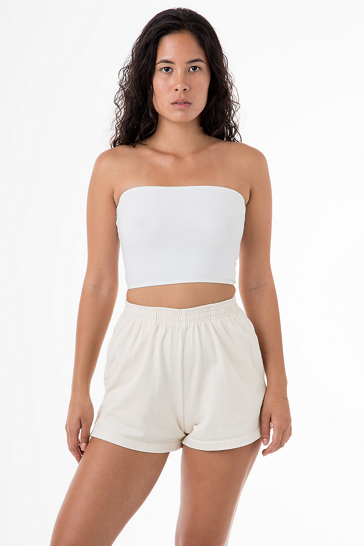 Cnt Spndx Tube Crop Top White