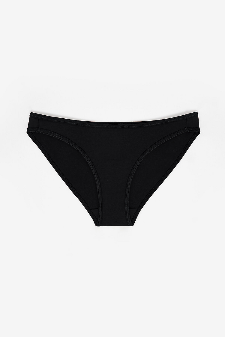 Cotton Spandex Bikini Panty Black