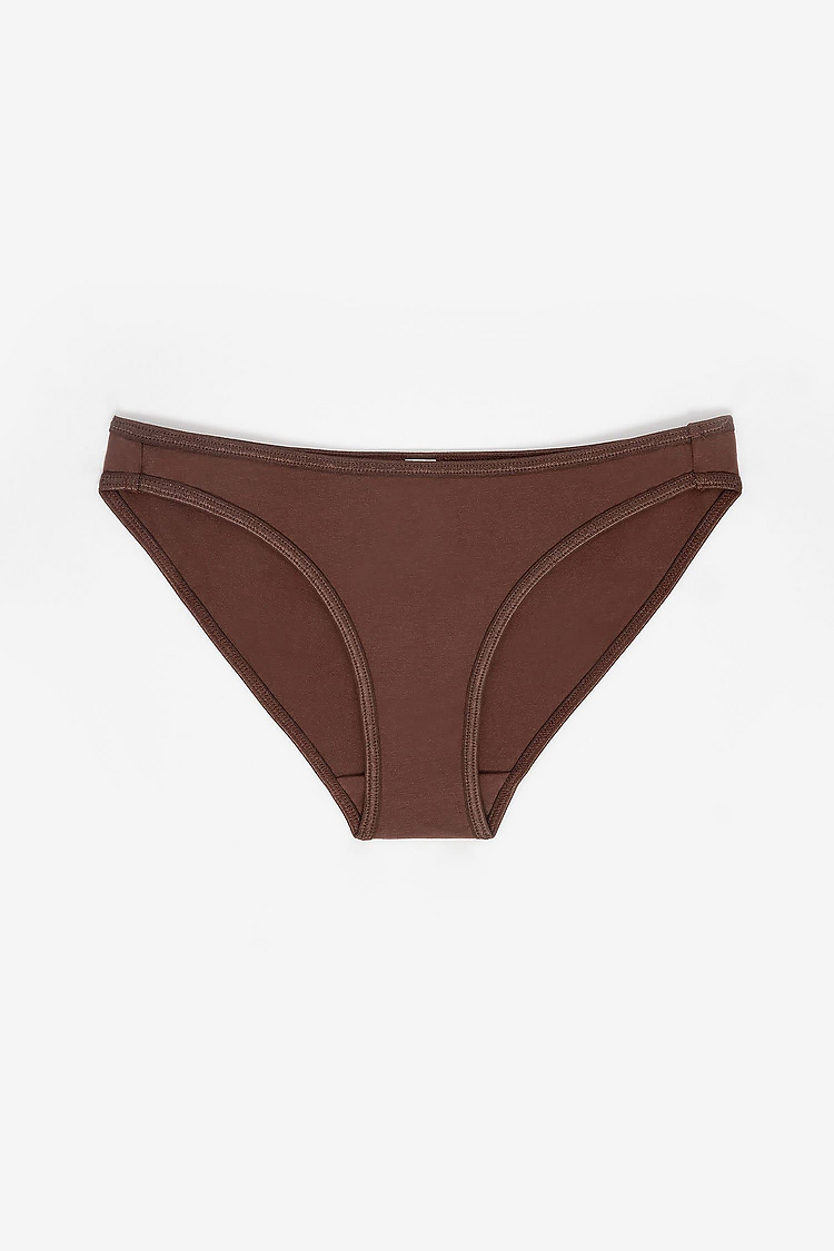 Cotton Spandex Bikini Panty Cinnamon