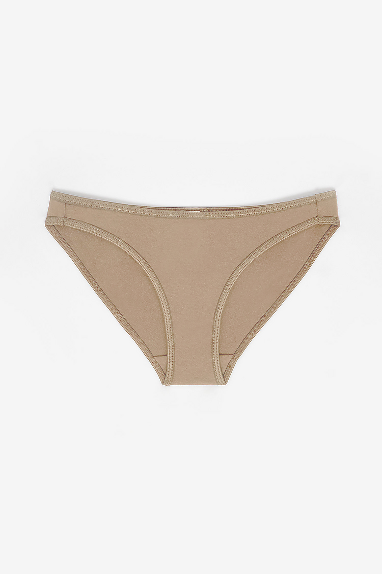 Cotton Spandex Bikini Panty HAZELNUT
