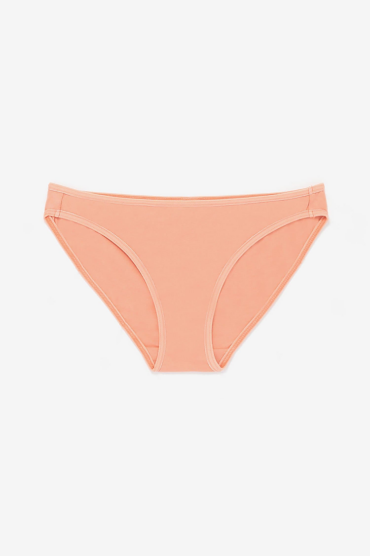 Cotton Spandex Bikini Panty Peach Beach