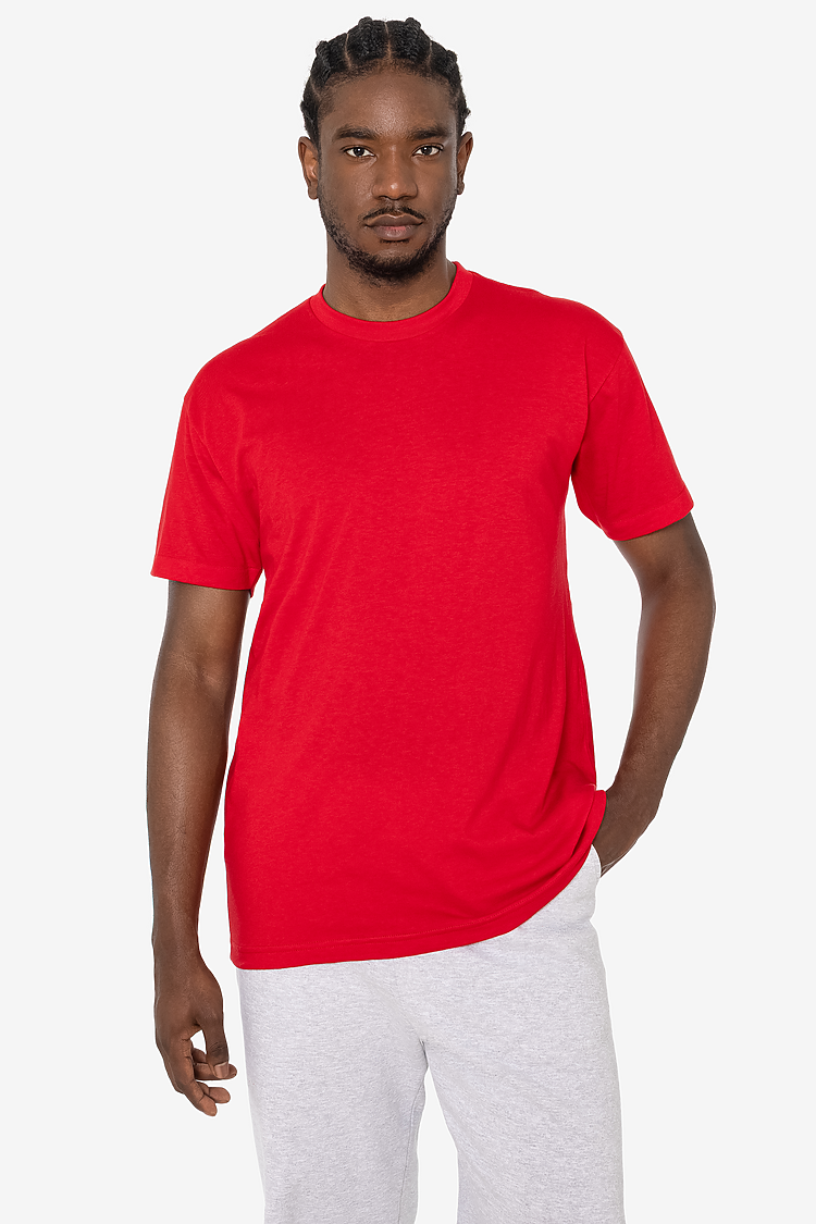 S/S Cotton-Poly Crew 3.8 oz RED