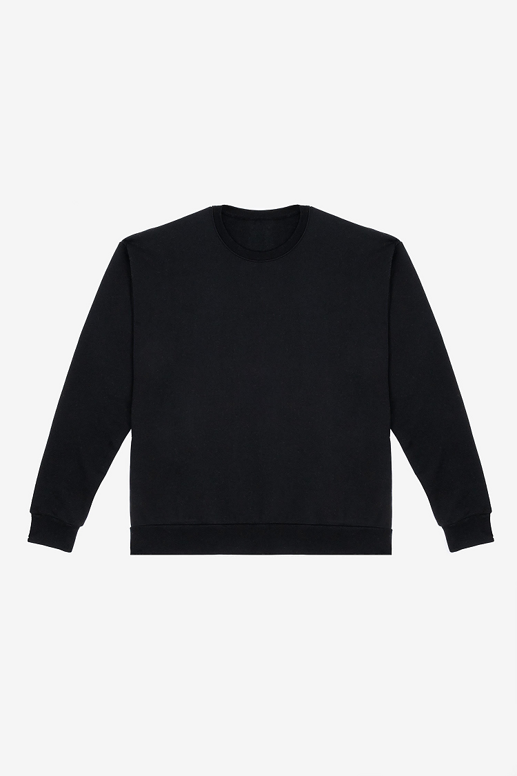 10oz Fleece Crew Pullover Black