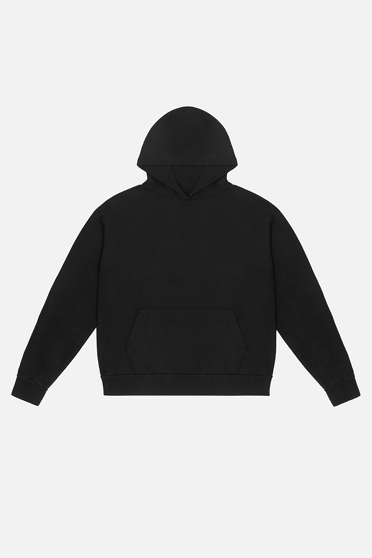 10oz French Terry Hoodie Black