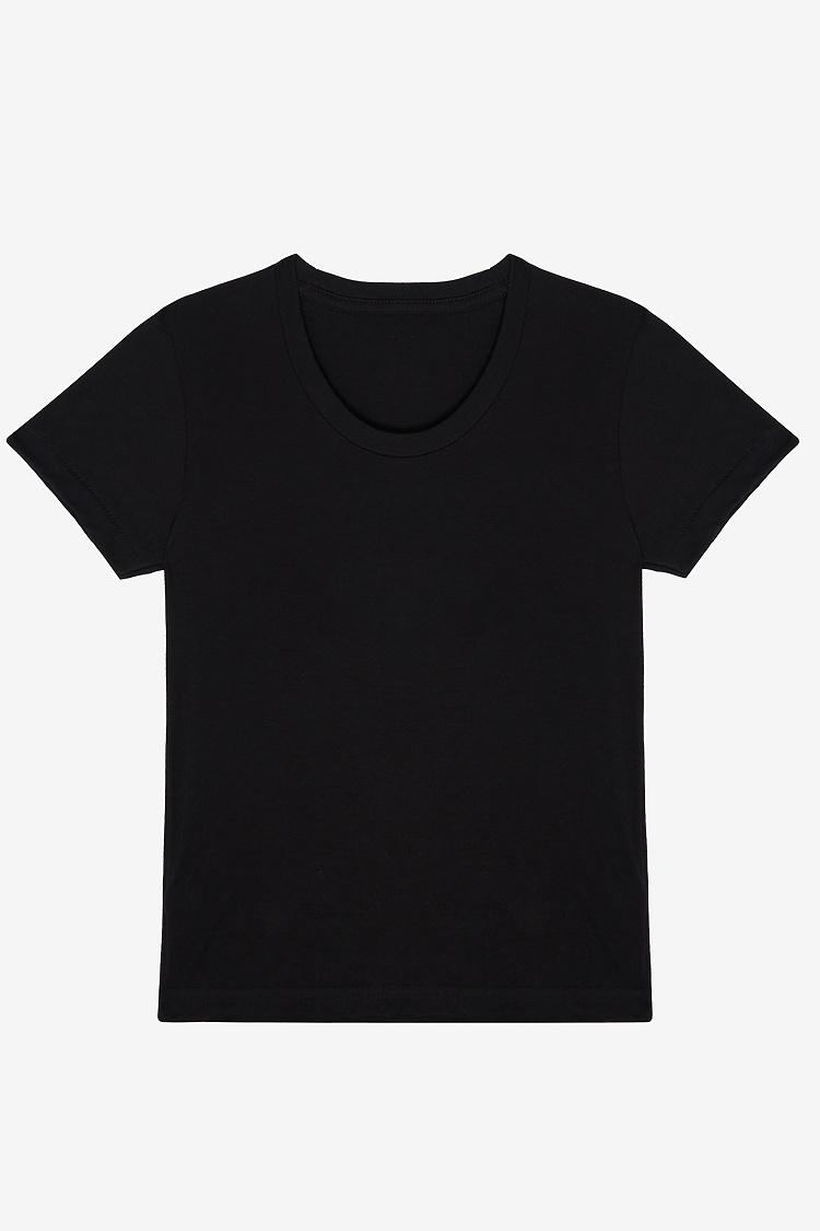 S/S  Cotton-Poly Tee 3.8 oz Black